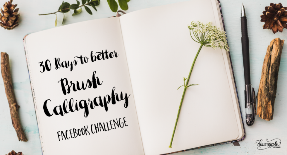 โปรเจ็กต์ 30 Days To be Better Brush Calligrapy เริ่มเมื่อเดือนมกราคมที่ผ่านมา แถมด้วย Workshop และ Worksheet สำหรับหัดเขียน Bush Calligraphy รวมทั้งหมด 30 ตอน ที่มา : bydawnnicole.com